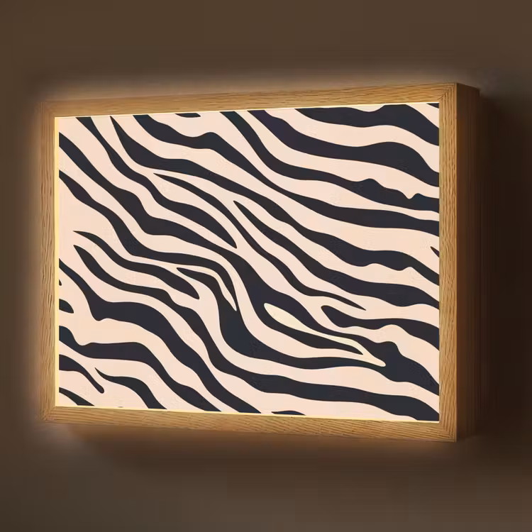 Lightbox - Wandlamp - Zebraprint - Dynamisch - Roze — 1