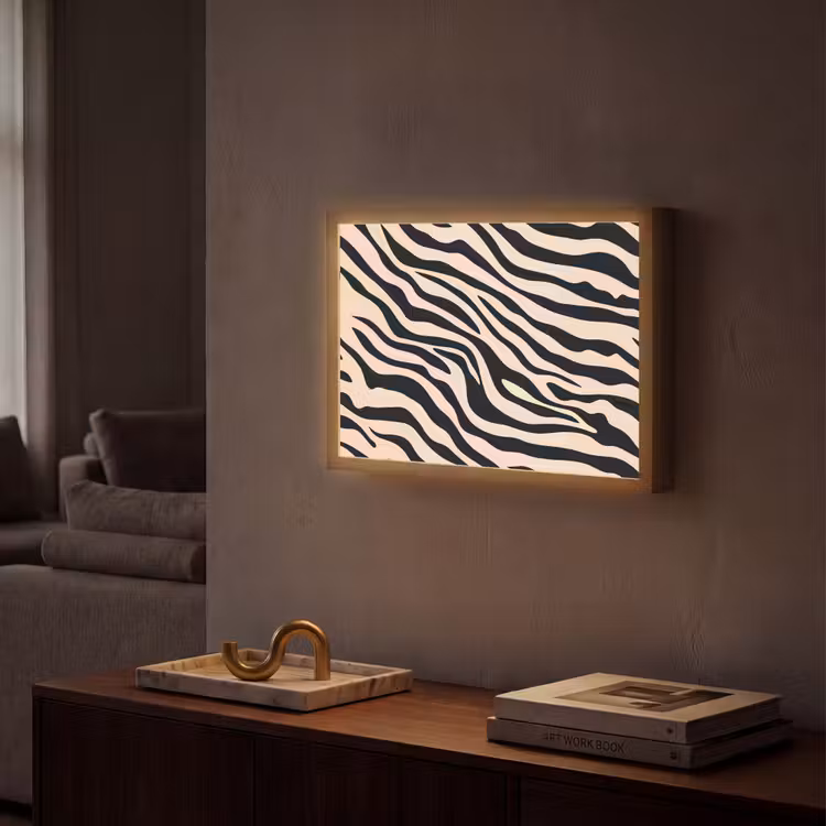 Lightbox - Wandlamp - Zebraprint - Dynamisch - Roze — 2