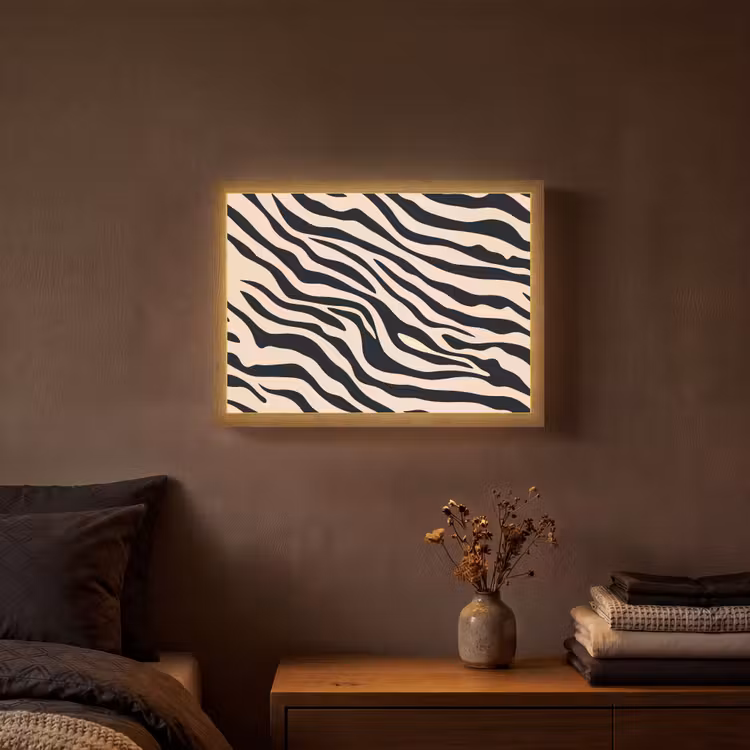 Lightbox - Wandlamp - Zebraprint - Dynamisch - Roze — 3