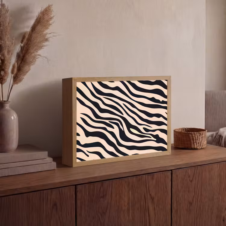 Lightbox - Wandlamp - Zebraprint - Dynamisch - Roze — 4