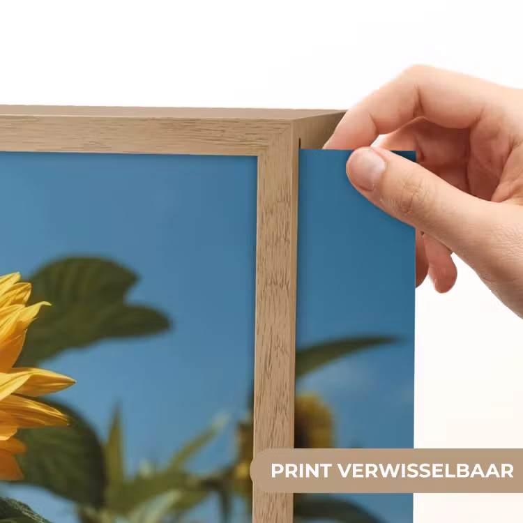 Lightbox - Wandlamp - Zonnebloemen - Helderblauwer lucht - Gras — 5