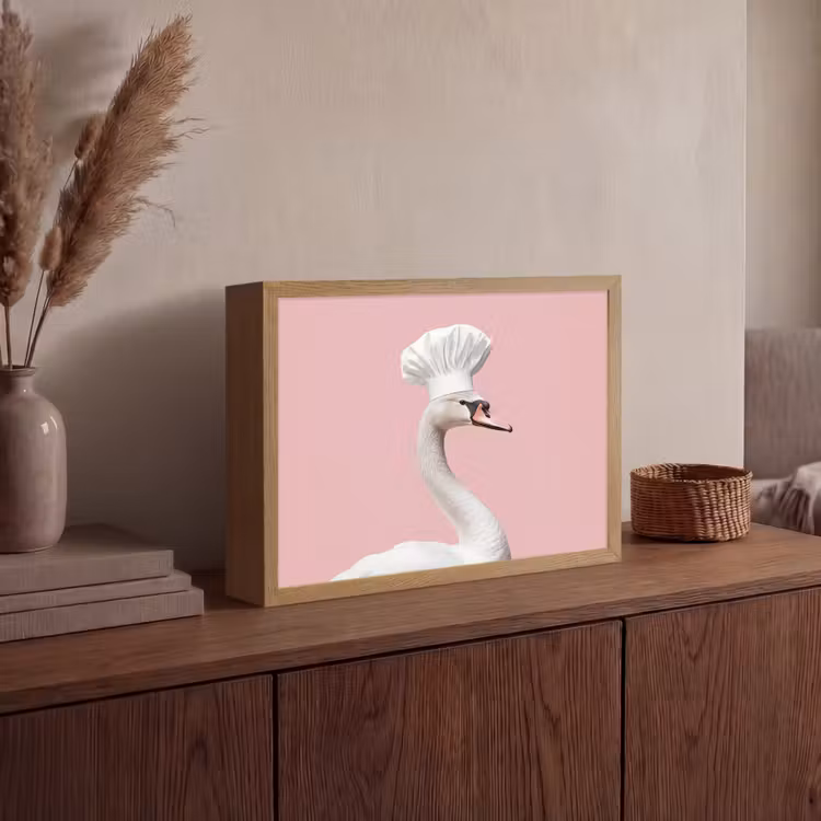 Lightbox - Wandlamp - Zwaan - Koksmuts - Mooi - Klassiek — 4