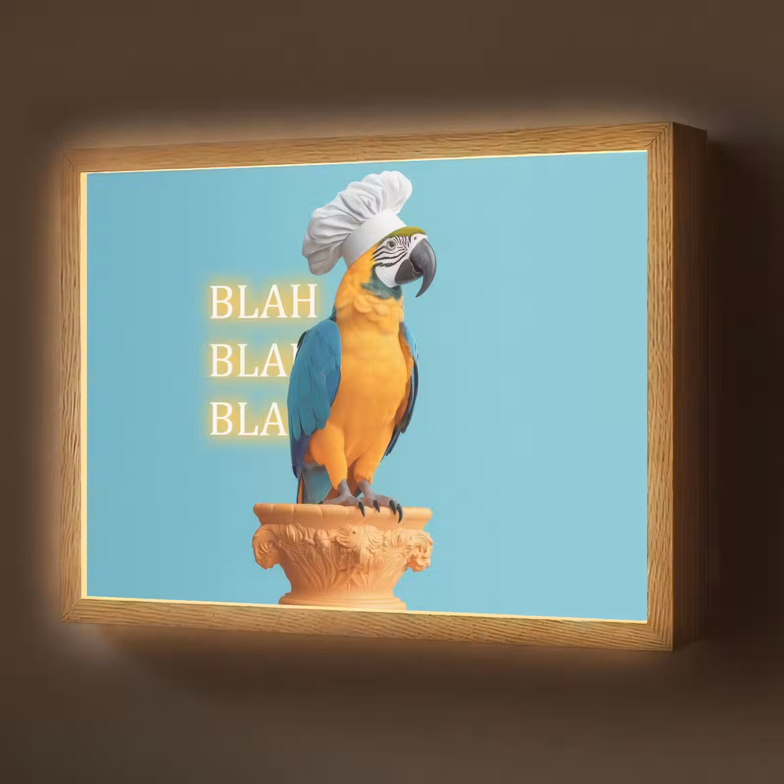 Lightbox - Wandlamp - Papegaai - Koksmuts - Quote - Neon — 1