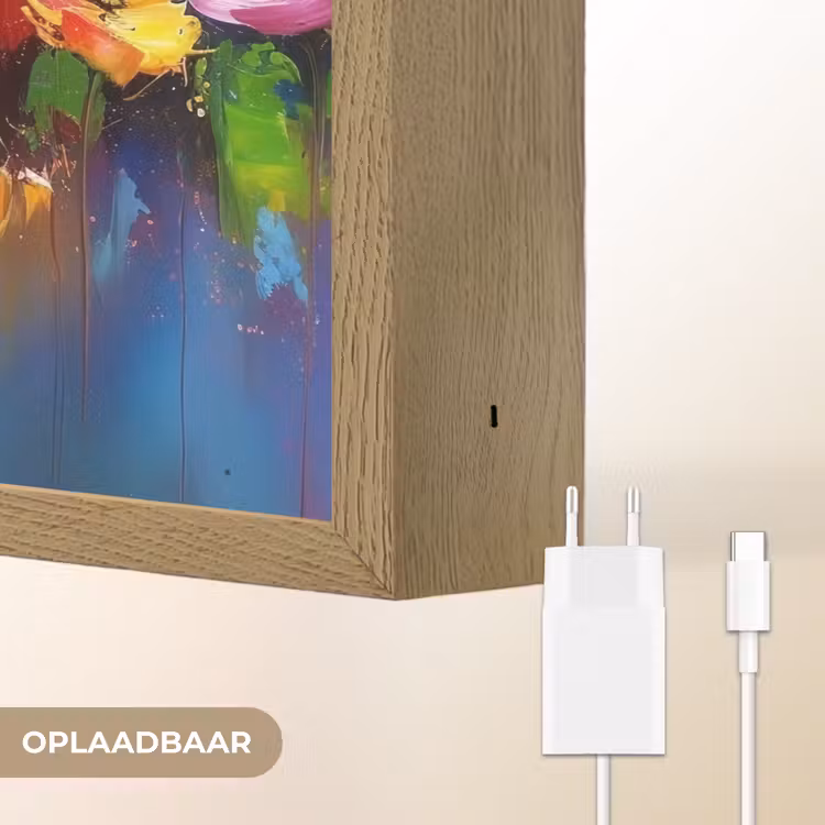 Lightbox - Wandlamp - Fantasiebloemen - Verf - Speels — 7