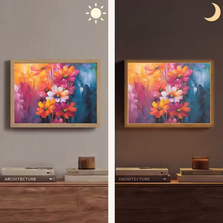 Lightbox - Wandlamp - Felle bloemen - Dynamisch - Levendig — 6