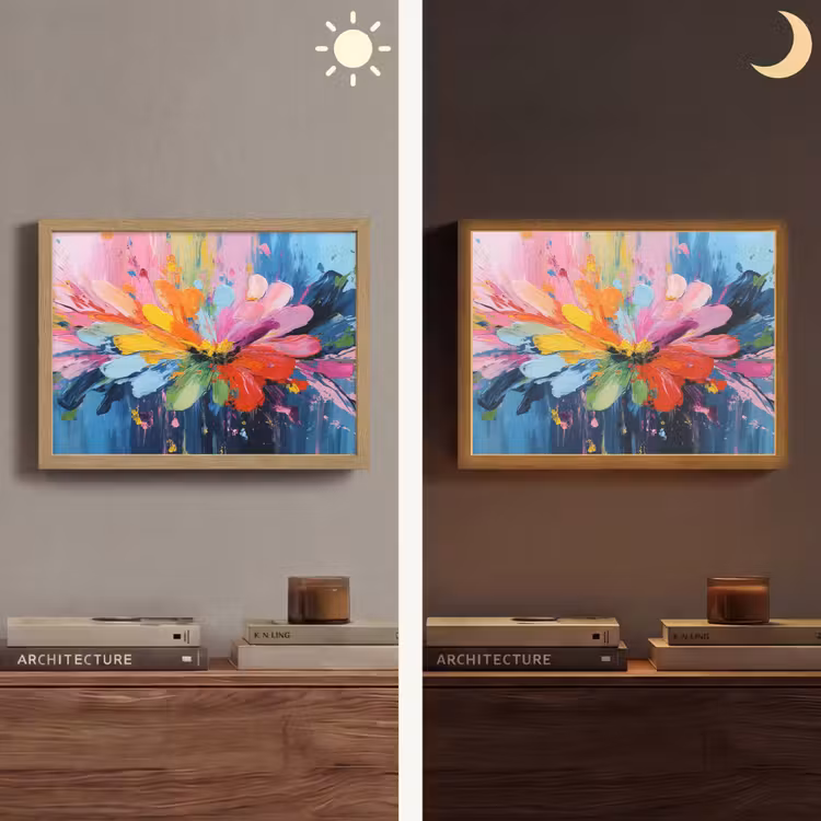 Lightbox - Wandlamp - Kleuruitbarsting - Expressieve sfeer - Bloem — 6