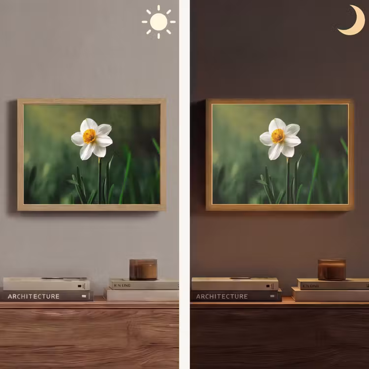 Lightbox - Wandlamp - Narcis - Bloem - Wit - Grassprieten — 6