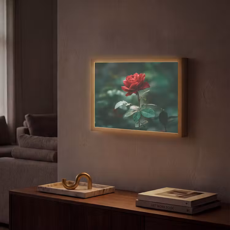 Lightbox - Wandlamp - Roos - Bladeren - Dieprood — 2