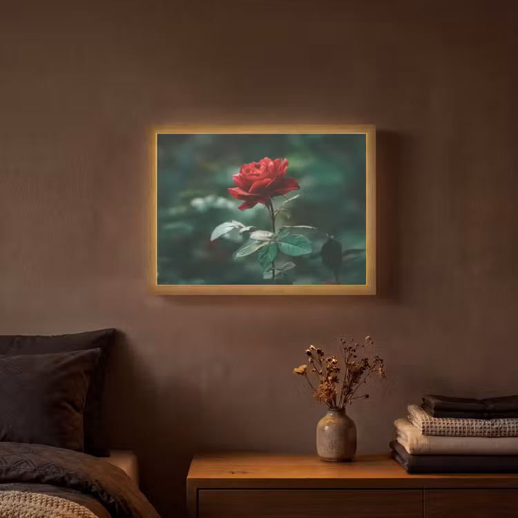 Lightbox - Wandlamp - Roos - Bladeren - Dieprood — 3