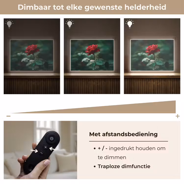 Lightbox - Wandlamp - Roos - Bladeren - Dieprood — 9