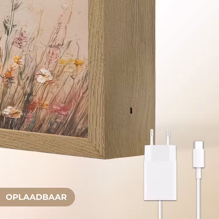 Lightbox - Wandlamp - Wilde bloemen - Penseelstreken - Rustgevend — 7