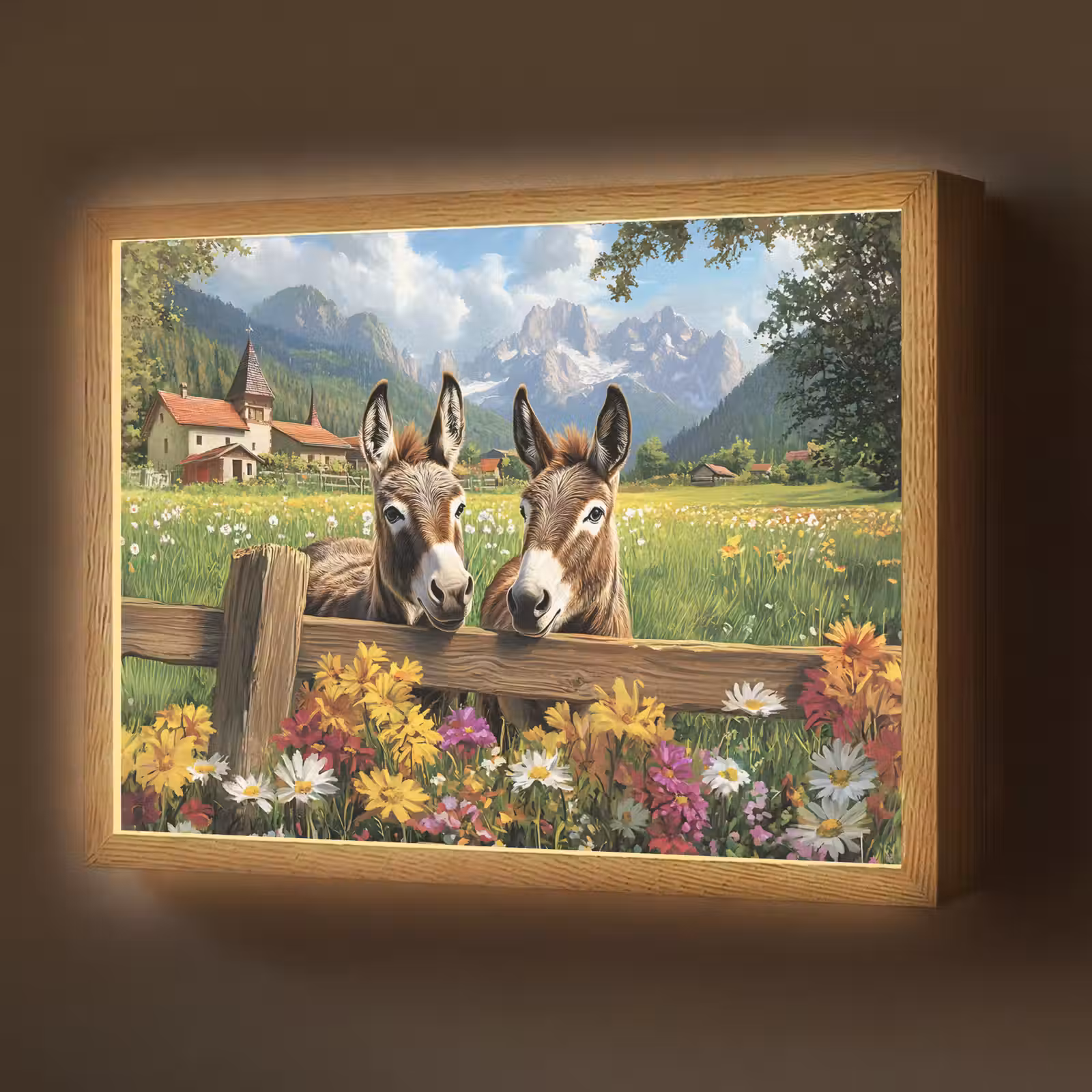 Lightbox - Wandlamp - Ezels - Bloemen - Zomers — 1