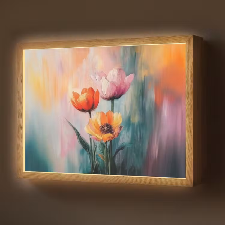 Lightbox - Wandlamp - Dromerig - Bloemen - Verfijnde details — 1