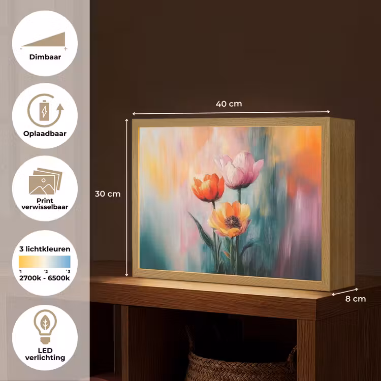 Lightbox - Wandlamp - Dromerig - Bloemen - Verfijnde details — 10