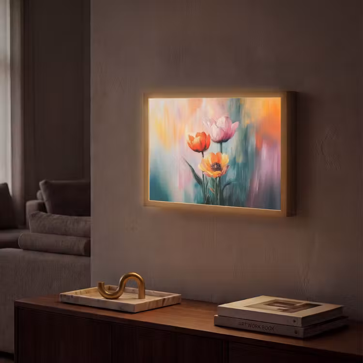 Lightbox - Wandlamp - Dromerig - Bloemen - Verfijnde details — 2