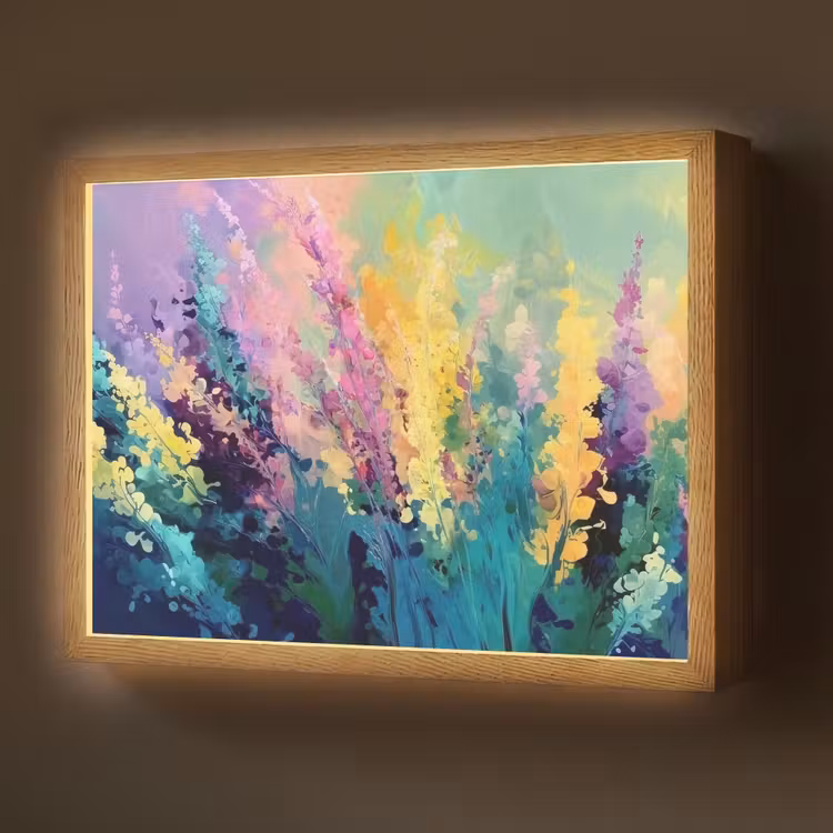 Lightbox - Wandlamp - Dromerige - Langgerekte bloemen — 1