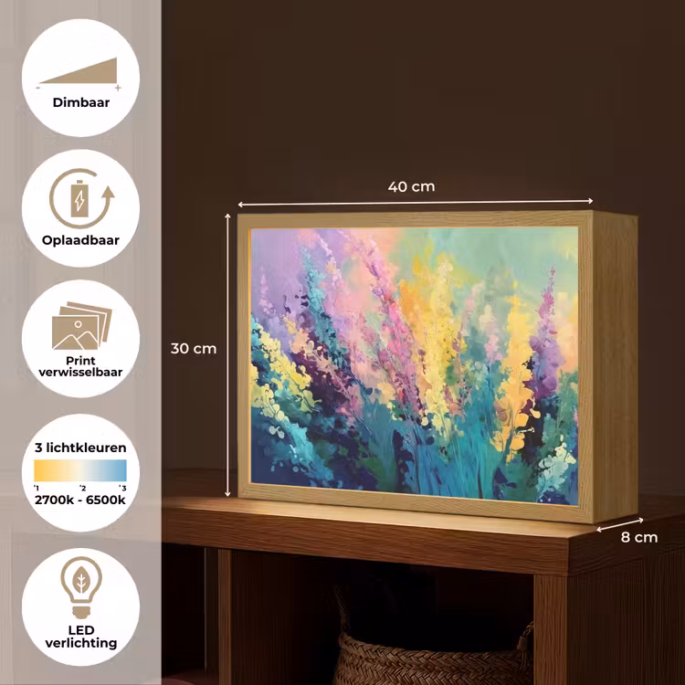 Lightbox - Wandlamp - Dromerige - Langgerekte bloemen — 10