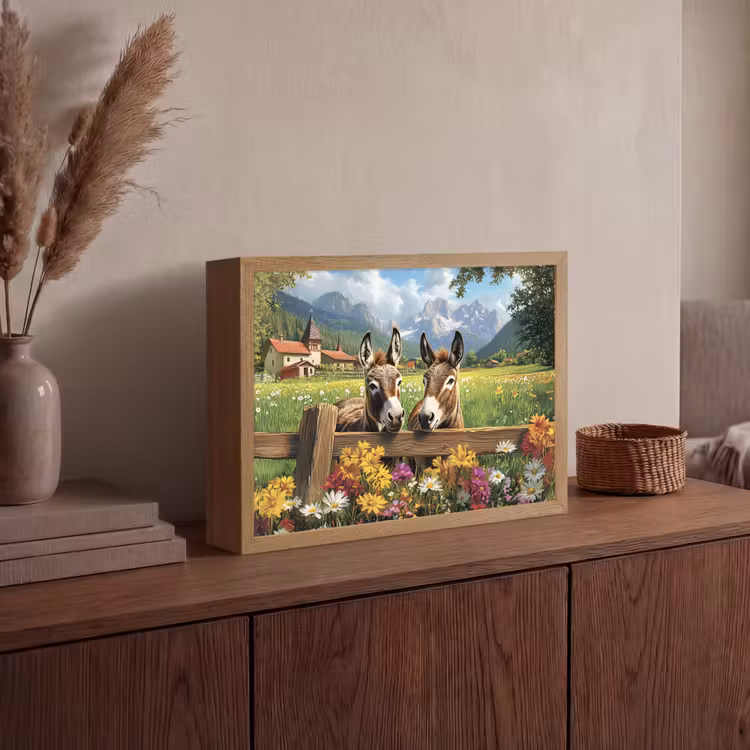 Lightbox - Wandlamp - Ezels - Bloemen - Zomers — 4