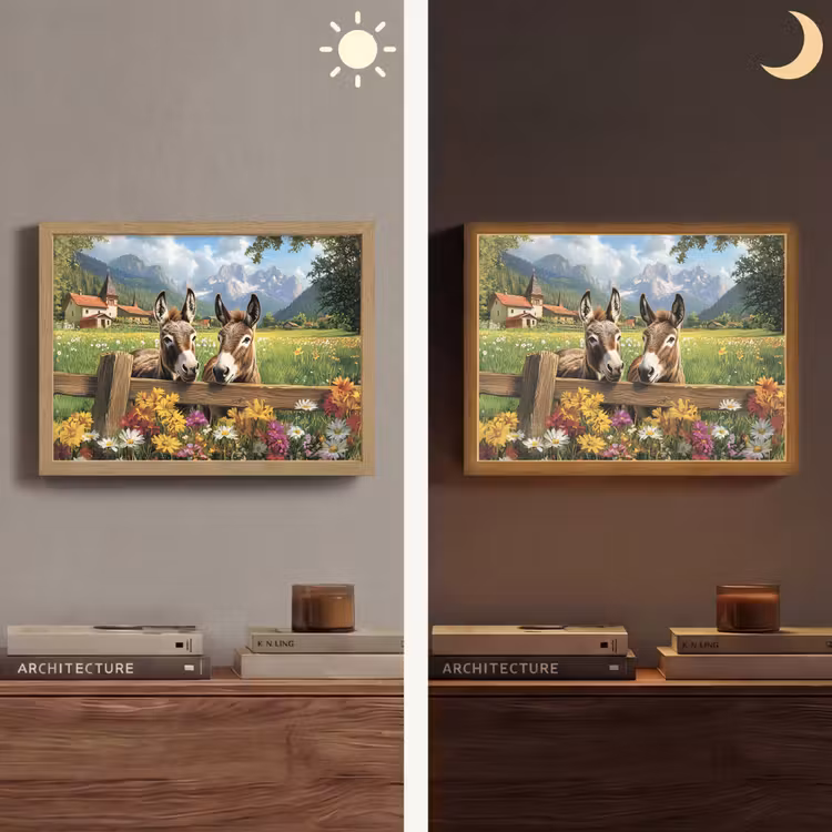 Lightbox - Wandlamp - Ezels - Bloemen - Zomers — 6