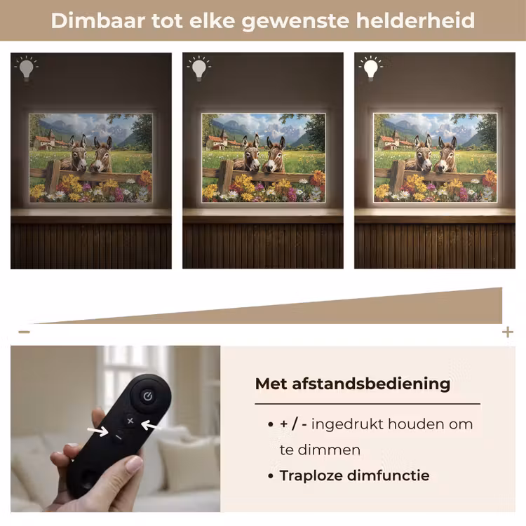Lightbox - Wandlamp - Ezels - Bloemen - Zomers — 9