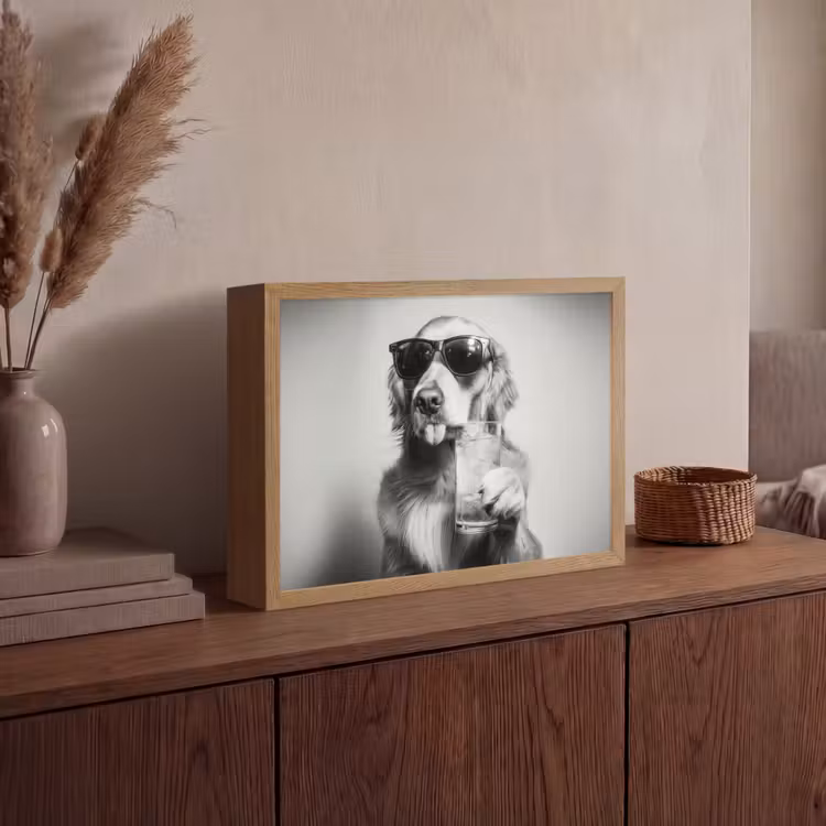 Lightbox - Wandlamp - Golden retriever - Hond - Zonnebril - Gkas — 4