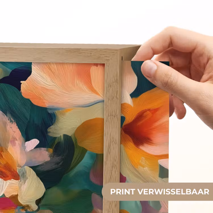 Lightbox - Wandlamp - Harmonieus - Abstracte bloemen - Warme tinten — 5