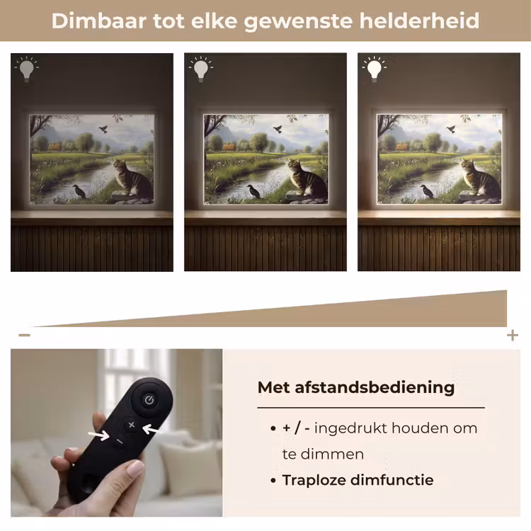 Lightbox - Wandlamp - Kat - Beekje - Weide — 9