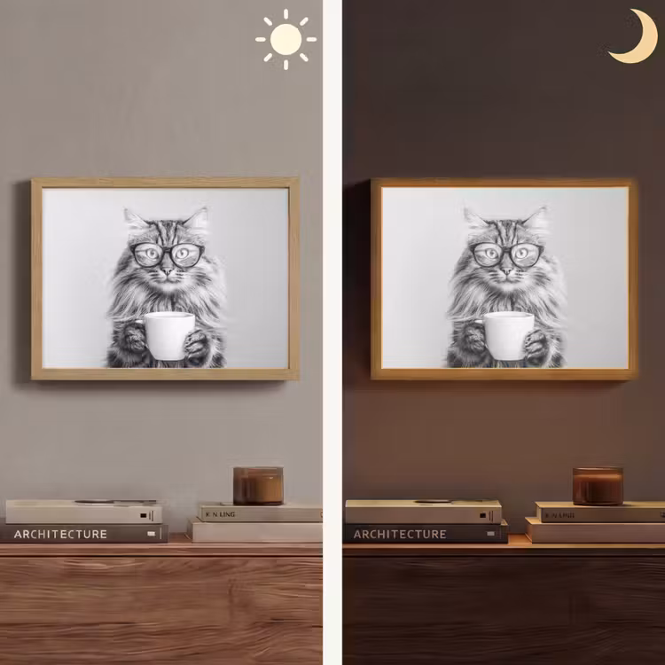 Lightbox - Wandlamp - Kat - Bril - Mok - Pluizig — 6