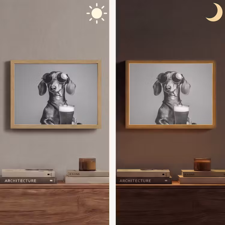 Lightbox - Wandlamp - Teckel - Bier - Glas - Bril — 6
