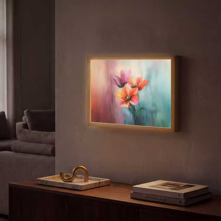 Lightbox - Wandlamp - Tulpen - Lichtreflecties - Kleurverloop — 2