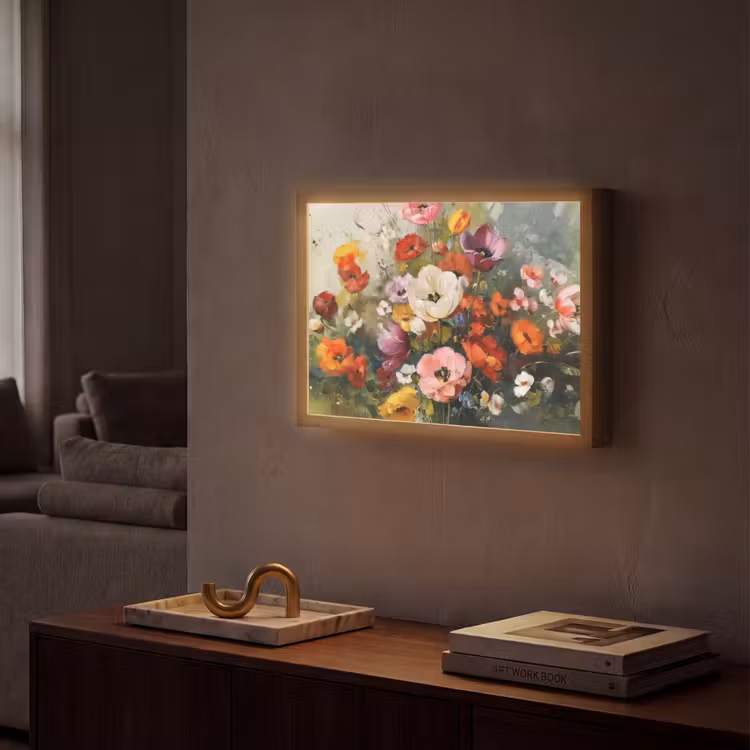 Lightbox - Wandlamp - Vrolijk boeket - Dynamisch - Subtiele kleurspatten — 2