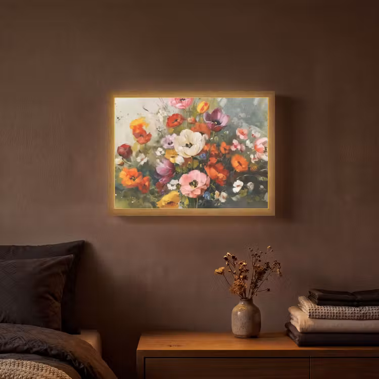 Lightbox - Wandlamp - Vrolijk boeket - Dynamisch - Subtiele kleurspatten — 3