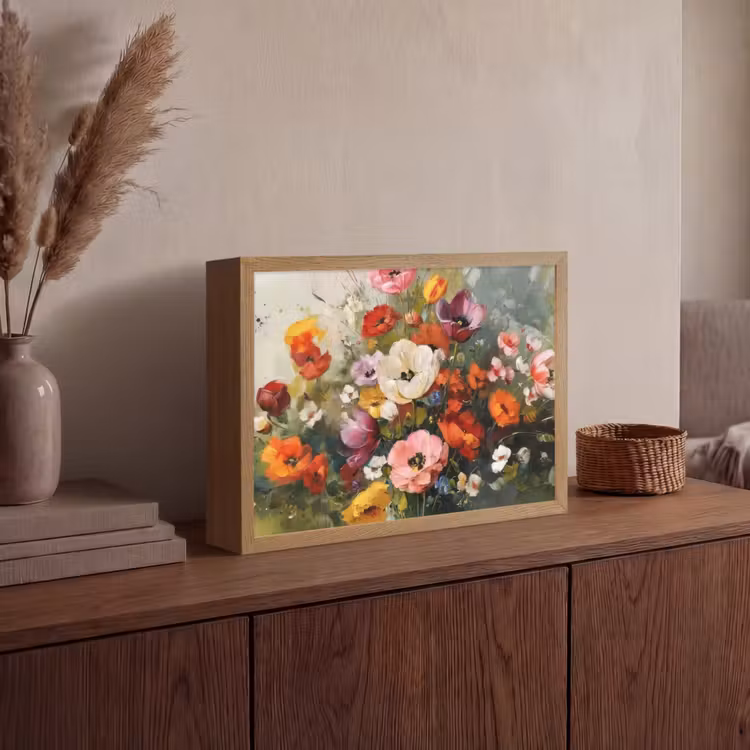 Lightbox - Wandlamp - Vrolijk boeket - Dynamisch - Subtiele kleurspatten — 4
