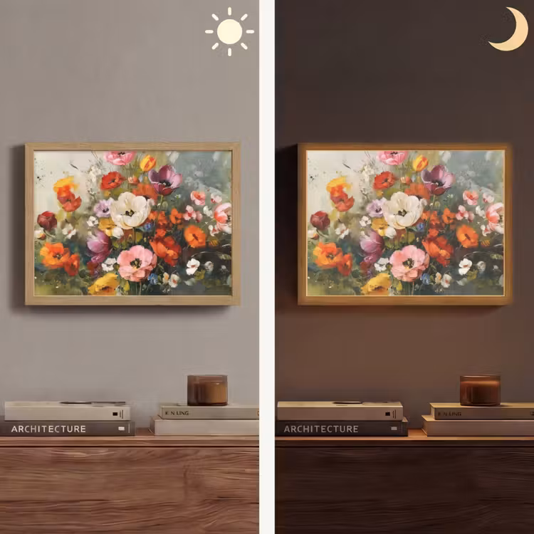 Lightbox - Wandlamp - Vrolijk boeket - Dynamisch - Subtiele kleurspatten — 6