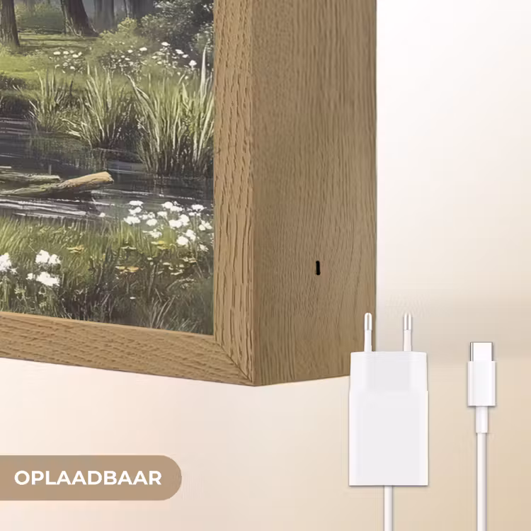 Lightbox - Wandlamp - Zandpad - Groen landschap - Water — 7