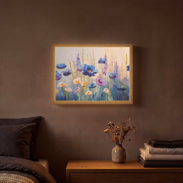 Lightbox - Wandlamp - Zomers - Wilde bloemen - Penseelstreken — 3