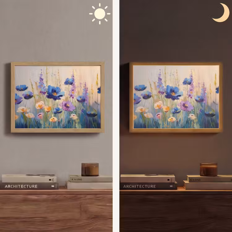 Lightbox - Wandlamp - Zomers - Wilde bloemen - Penseelstreken — 6