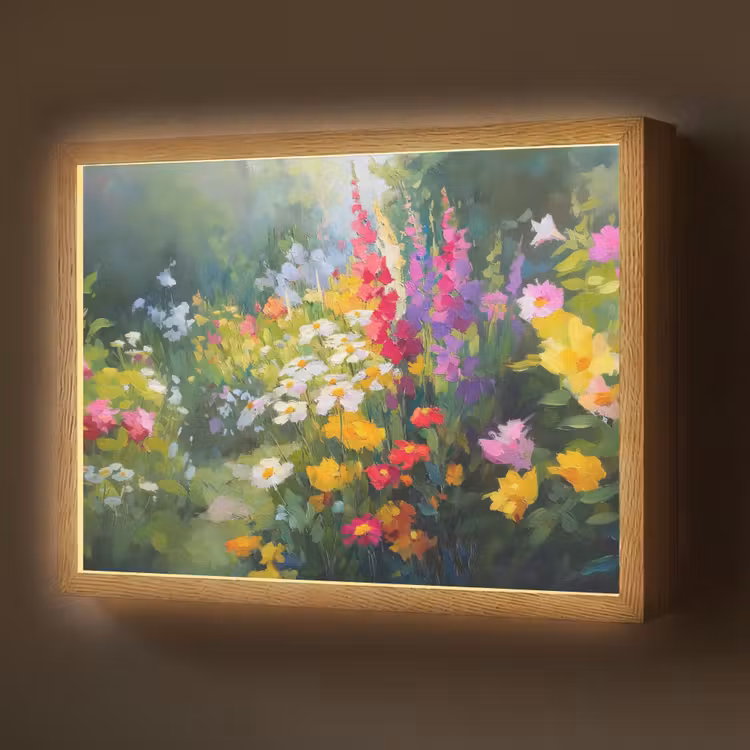 Lightbox - Wandlamp - Zomertuin - Sfeervol - Bloemen — 1