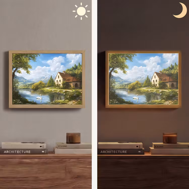 Lightbox - Wandlamp - Zwaan - Bomen - Rust — 6