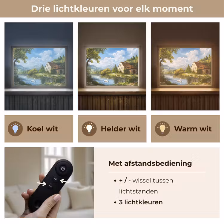 Lightbox - Wandlamp - Zwaan - Bomen - Rust — 8