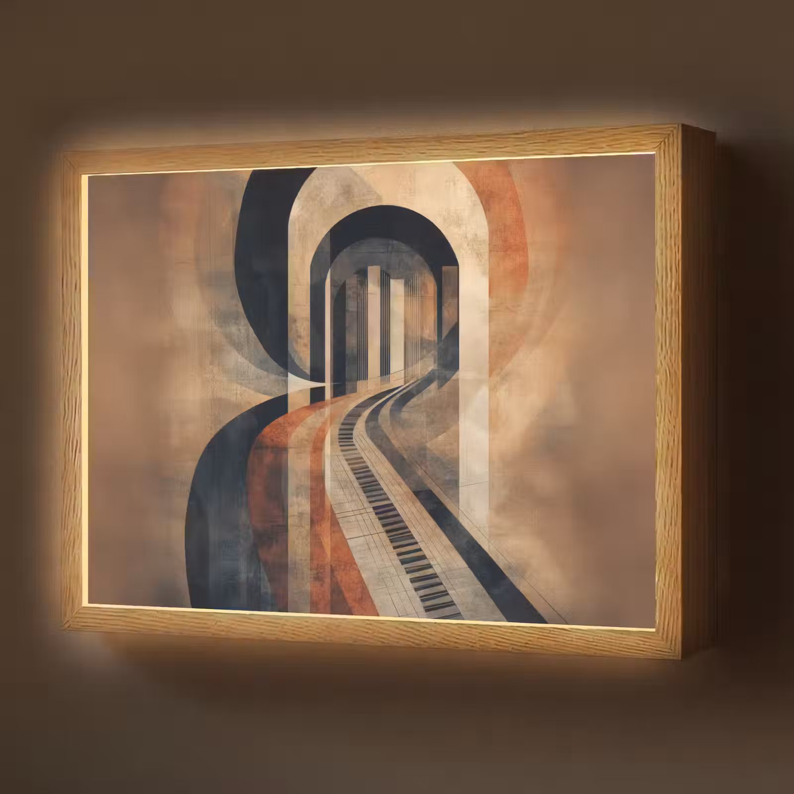 Lightbox - Wandlamp - Piano - Toetsen - Abstract — 1