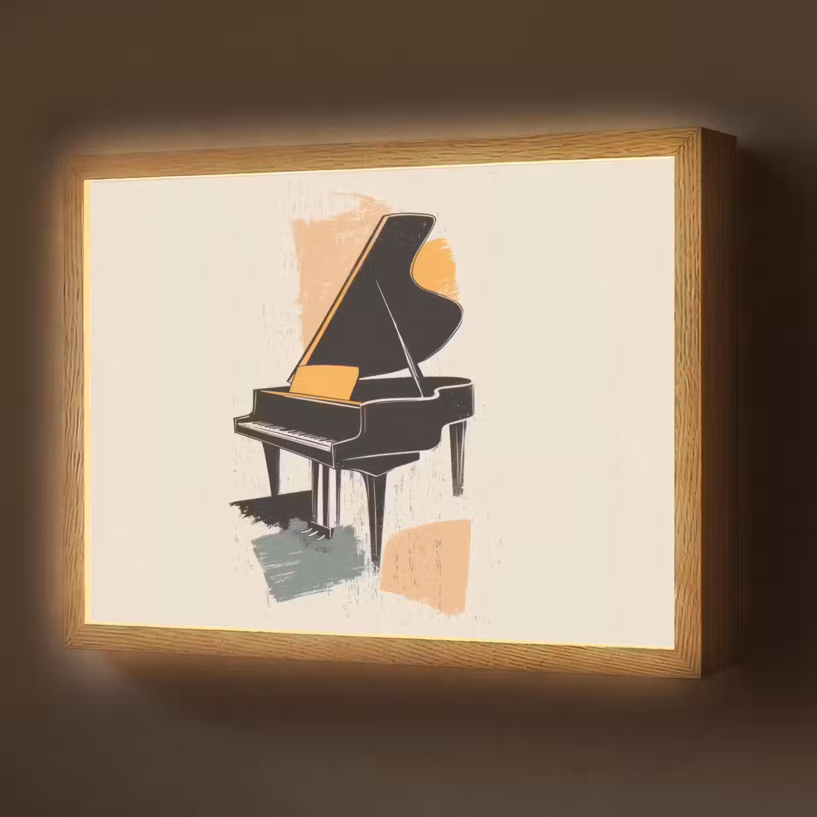 Lightbox - Wandlamp - Vleugel - Zwart - Abstract - Illustratie — 1