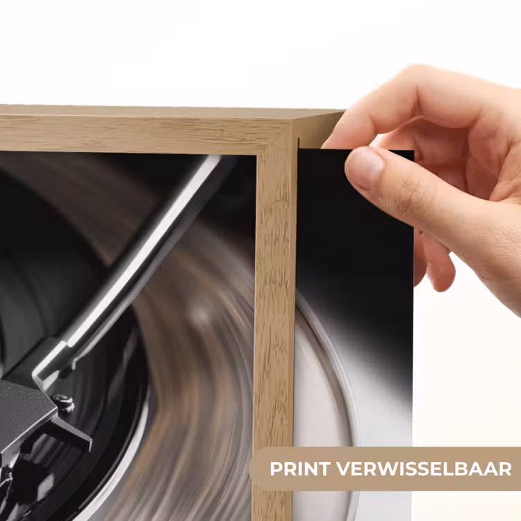 Lightbox - Wandlamp - Close-up - Vinylplaat - Platenspeler - Zwart — 5