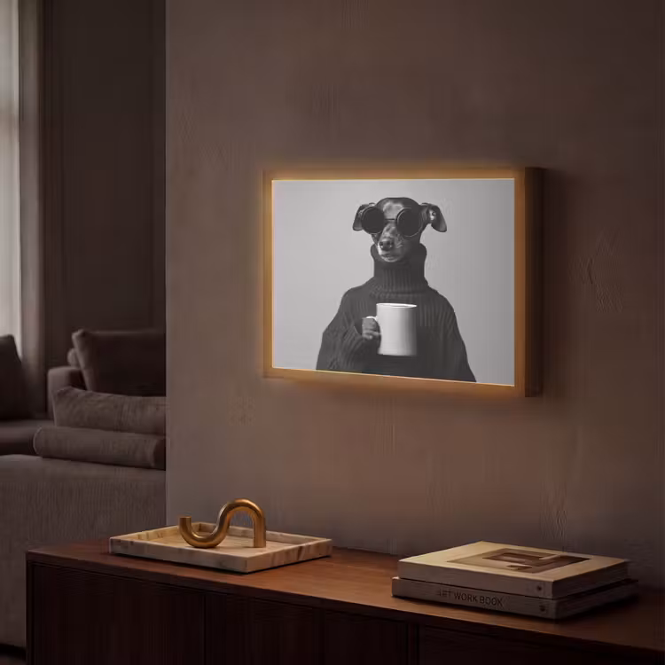 Lightbox - Wandlamp - Coltrui - Hond - Bril - Mok — 2