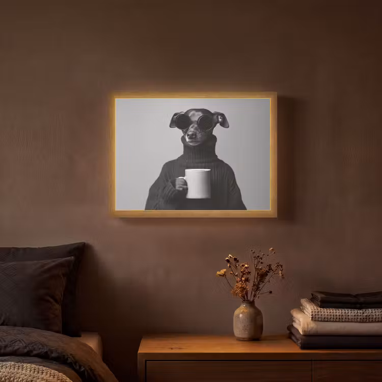 Lightbox - Wandlamp - Coltrui - Hond - Bril - Mok — 3