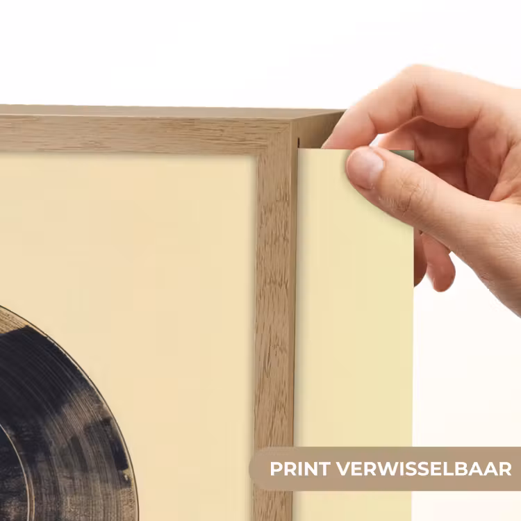 Lightbox - Wandlamp - Illustratie - Vinylplaat - Beige - Vintage — 5