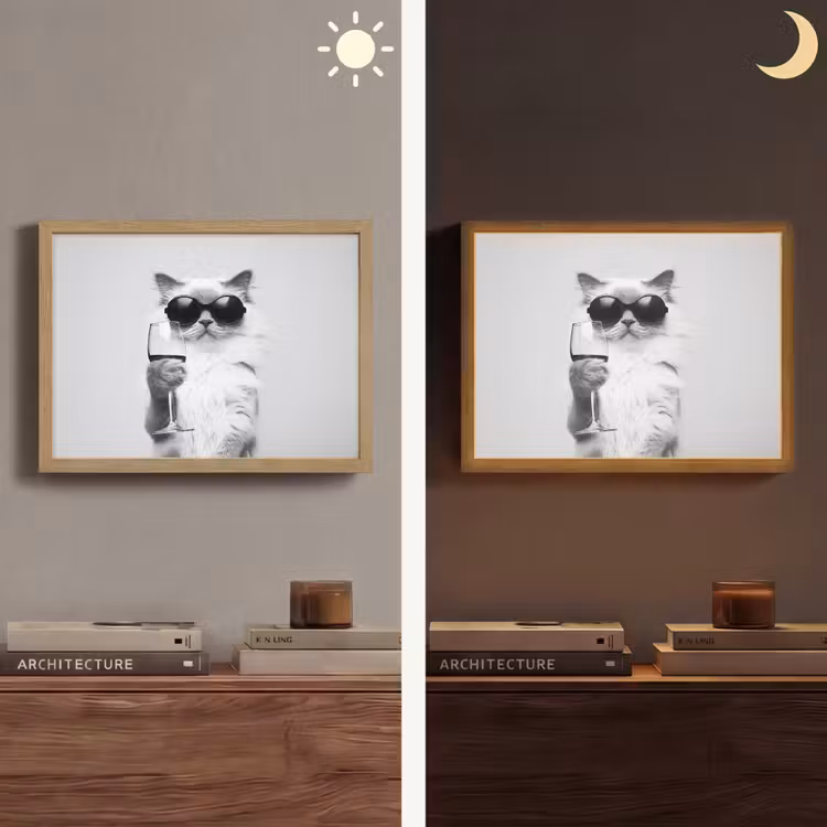 Lightbox - Wandlamp - Kat - Zonnebril - Wijnglas - Langharig — 6