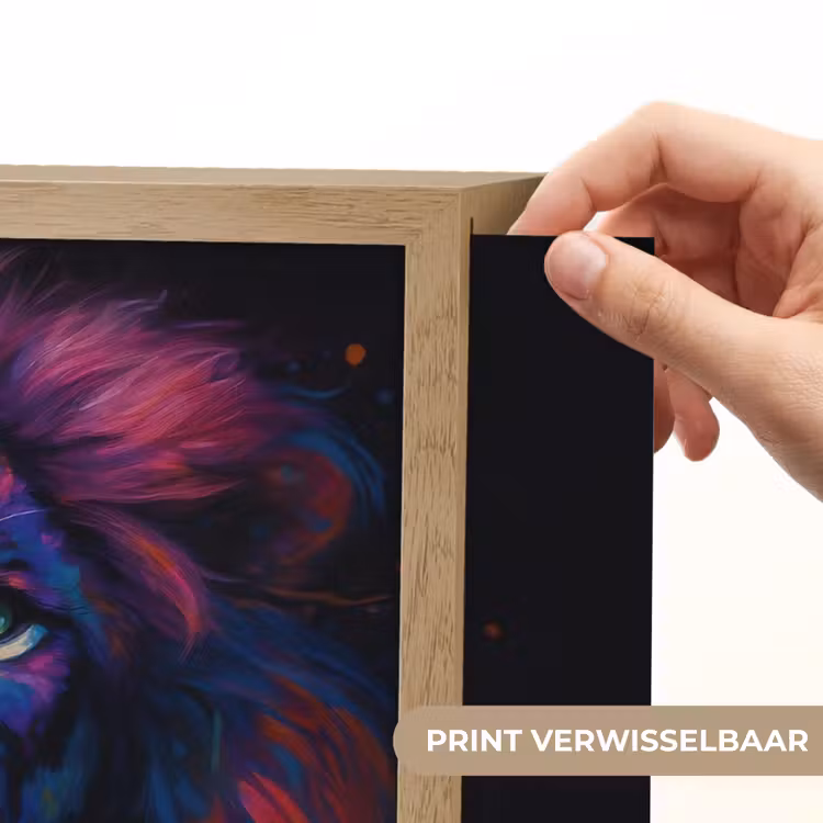 Lightbox - Wandlamp - Leeuwenkop - Felgekleurd - Abstract — 5
