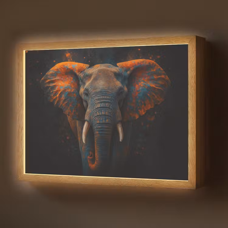 Lightbox - Wandlamp - Olifant - Oranje - Oren — 1