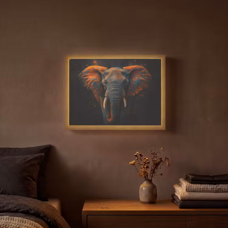 Lightbox - Wandlamp - Olifant - Oranje - Oren — 3